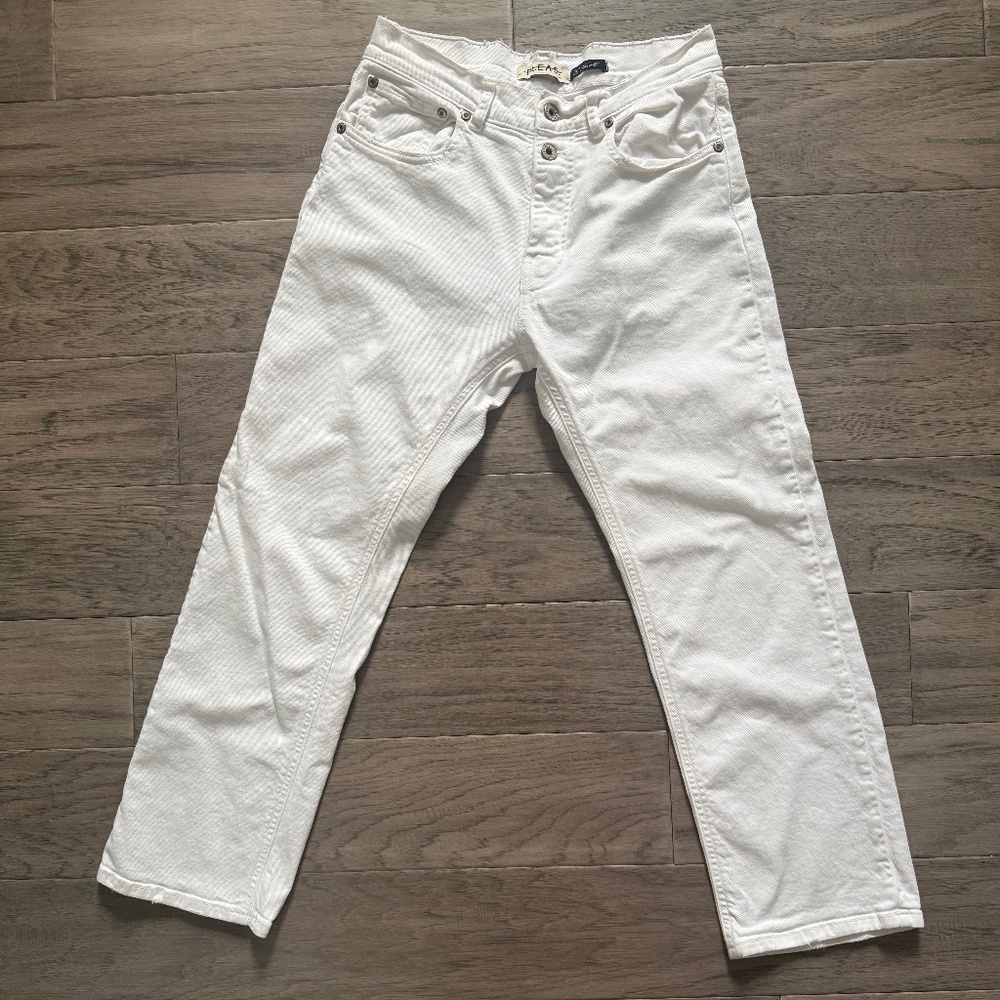 Please Denim Straight Leg Jeans - Size XS - White